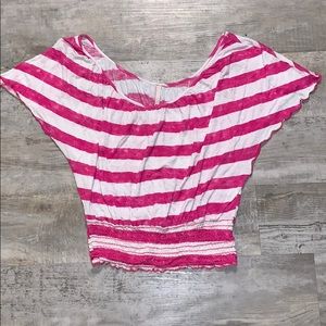 Cropped striped shirt